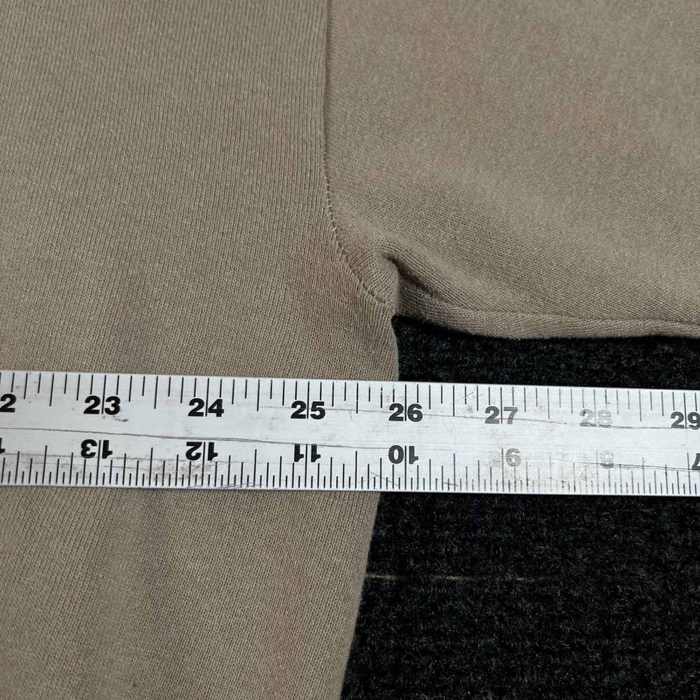 Vintage Jerzees Back Home In Indiana Tractor Stitch Tan Crewneck Sweater Men 2X - Picture 6 of 8